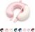 ROSEWARD 100% Mulberry Silk Travel Neck Pillow Case Replacement Cover Only, Highest 6A Grade 22 Momme Silk Travel Neck Pillow Removable Cover, Hypoallergenic, Anti Wrinkle, USA Made (Pink)