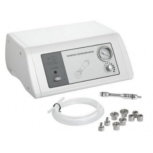Silver Fox – Professional Diamond Microdermabrasion Machine – Dermabrasion Facial Beauty, Skincare, Salon, and Home Use Equipment Tool Device Kit with Diamond Tips for Men and Women – F834, (Gray)