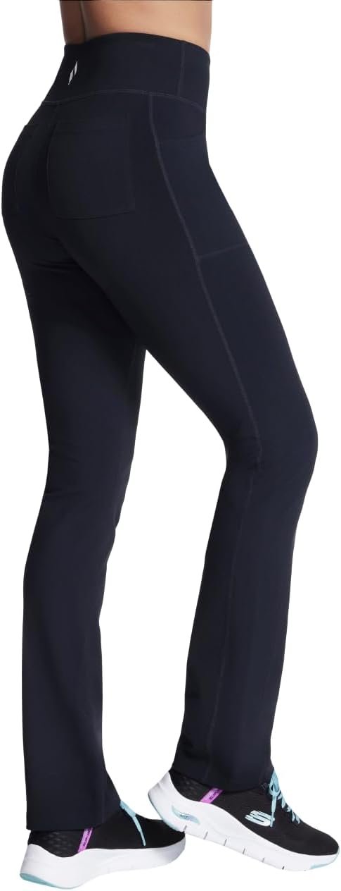 Skechers Women’s Go Walk High Waisted Pant Joy – 4-Way Stretch, Moisture-Wicking, Layered Waistband