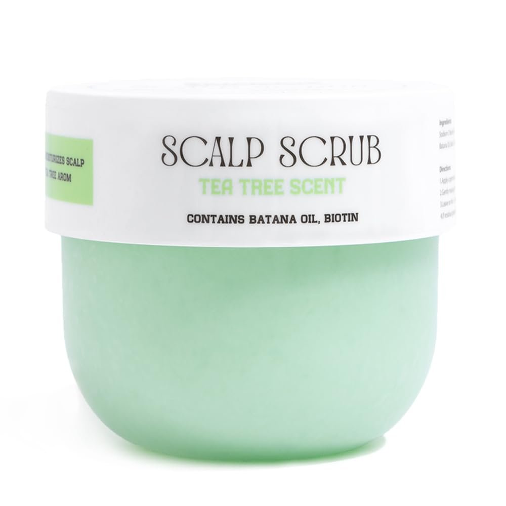 Tea Tree Scalp Scrub – 400g (14 fl.oz) 1 Bottle, Exfoliating & Moisturizing Treatment for Dry, Flaky Scalp – Deep Cleansing Hair Scrub with Natural Exfoliants & Nourishing Oils