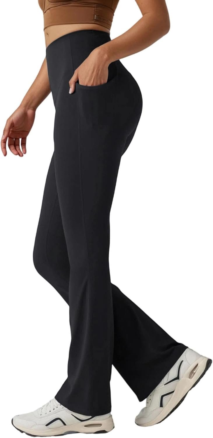 TOPYOGAS Women’s Bootcut Yoga Pants High Waist Tummy Control Flare Leggings Workout Bottoms with Pockets