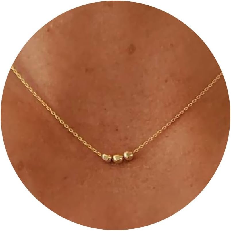 14K Gold Plated Dainty Pendant Butterfly Bead Boot Bee Baseball Flower Compass Airplane Heart Hummingbird Tree Necklace Simple Jewelry Gift for Women
