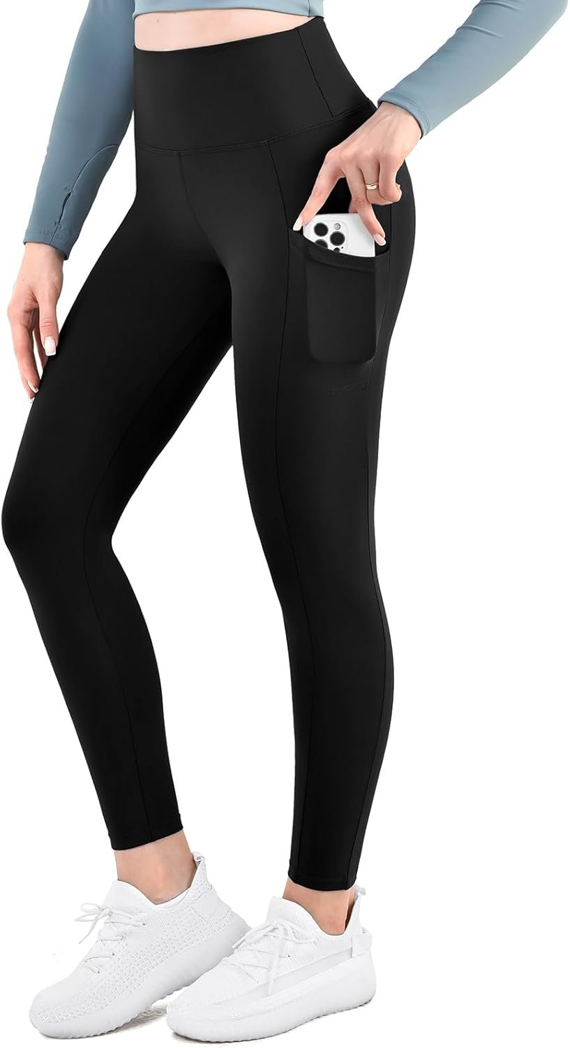 Ipletix High-Waisted Leggings for Women with Pockets Soft Yoga Pants for Gym Workout