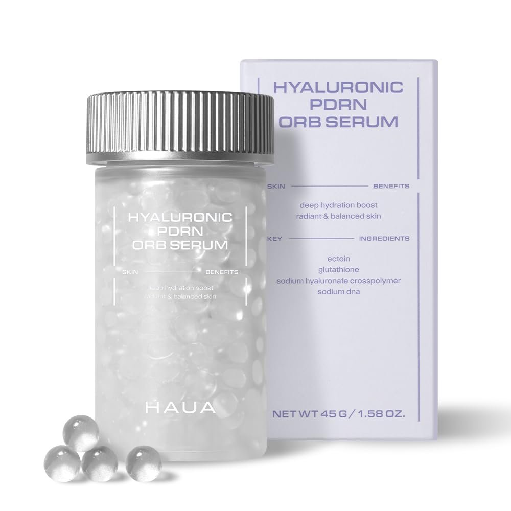 HAUA Hyaluronic PDRN 30,000 ppm Orb Serum, Salmon DNA PDRN, Korean Skincare, Anti-Aging, Skin Repair, Firming, Deep Hydration, Radiance Booster, Wrinkle Care, Gifts for Woman | 1.58 oz