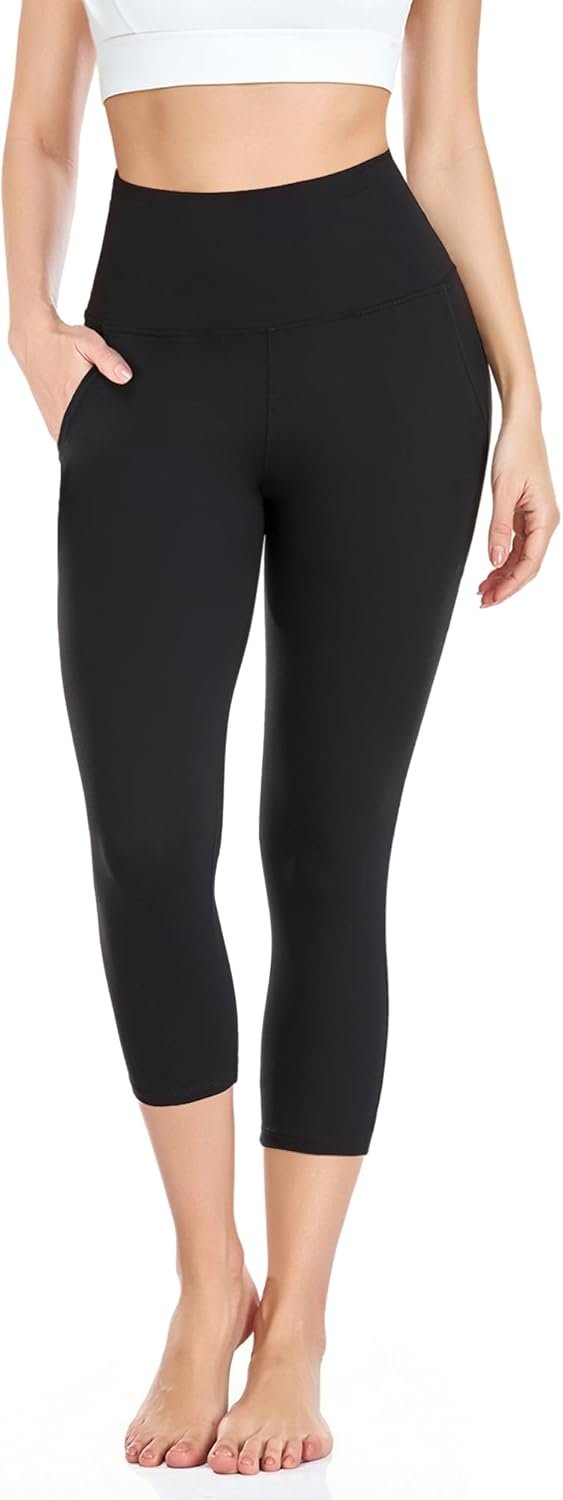 iaoja High Waisted Leggings for Women with Pockets – Tummy Control Soft Workout Running Yoga Printed Pants