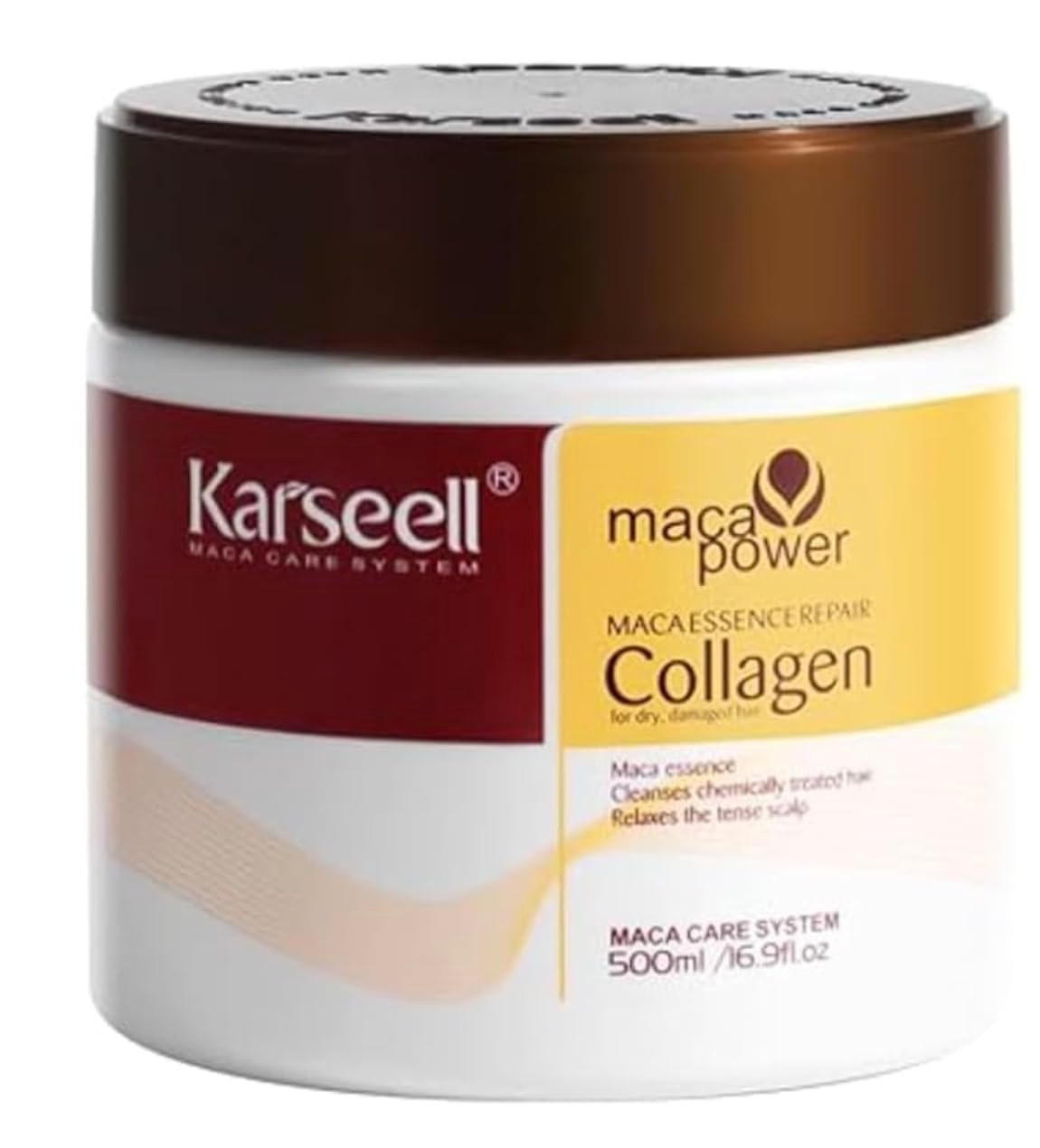 Deep Repair Conditioning Argan Oil Collagen Hair Mask Essence for Dry Damaged Collagen Hair Treatment All Hair Types 16.90 oz 500ml