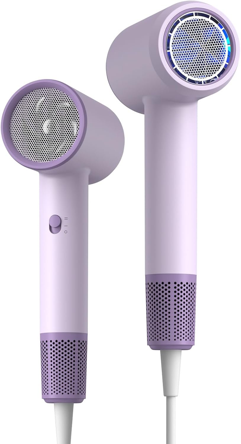 Hair Dryer Fast Dry Professional Ionic Hairdryer, Super Compact & Lightweight with Even Heat Anti-Static, Frizz-Control, Quick Drying, Energy Saving, Hairdryers for Women & Man