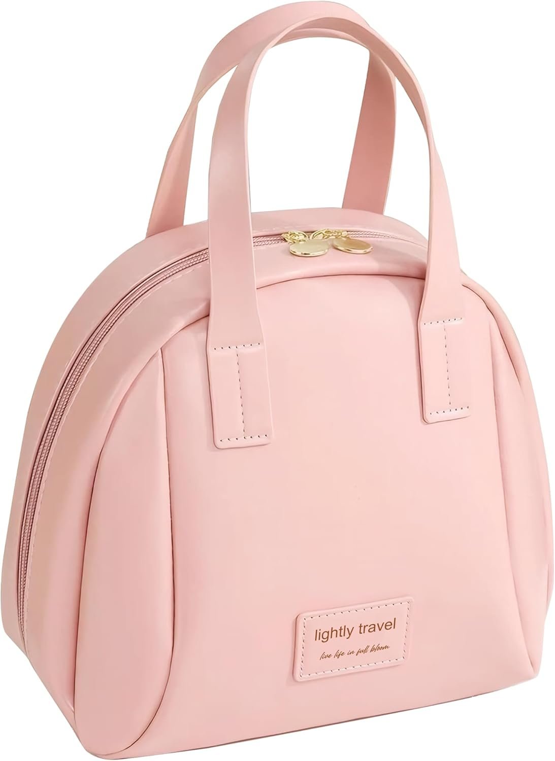Travel Makeup Bag, Toiletry Bag for Women, Luxury Fashion Designer Traveling Toiletries Make Up Cosmetic Bag Organizer with Compartments, PU Leather Travel Bag for Toiletries Essentials