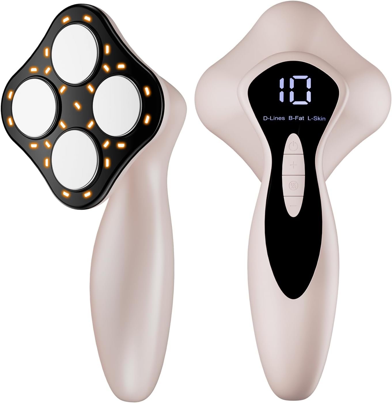 Professional Electric Body Sculpting Massager – 4 in 1 Upgraded Portable Skin Tightening with Heating for Belly, Waist, Arms, Buttocks, Legs, Gift for Man & Women (Pink)