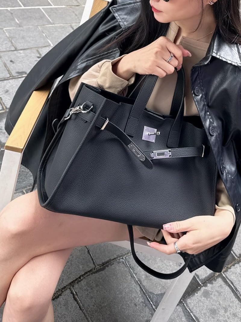 Leather Totes Handbag Shoulder Bag Sling Hobo Commuter Crossbody Bag Large Capacity Locker Versatile Casual Luxury