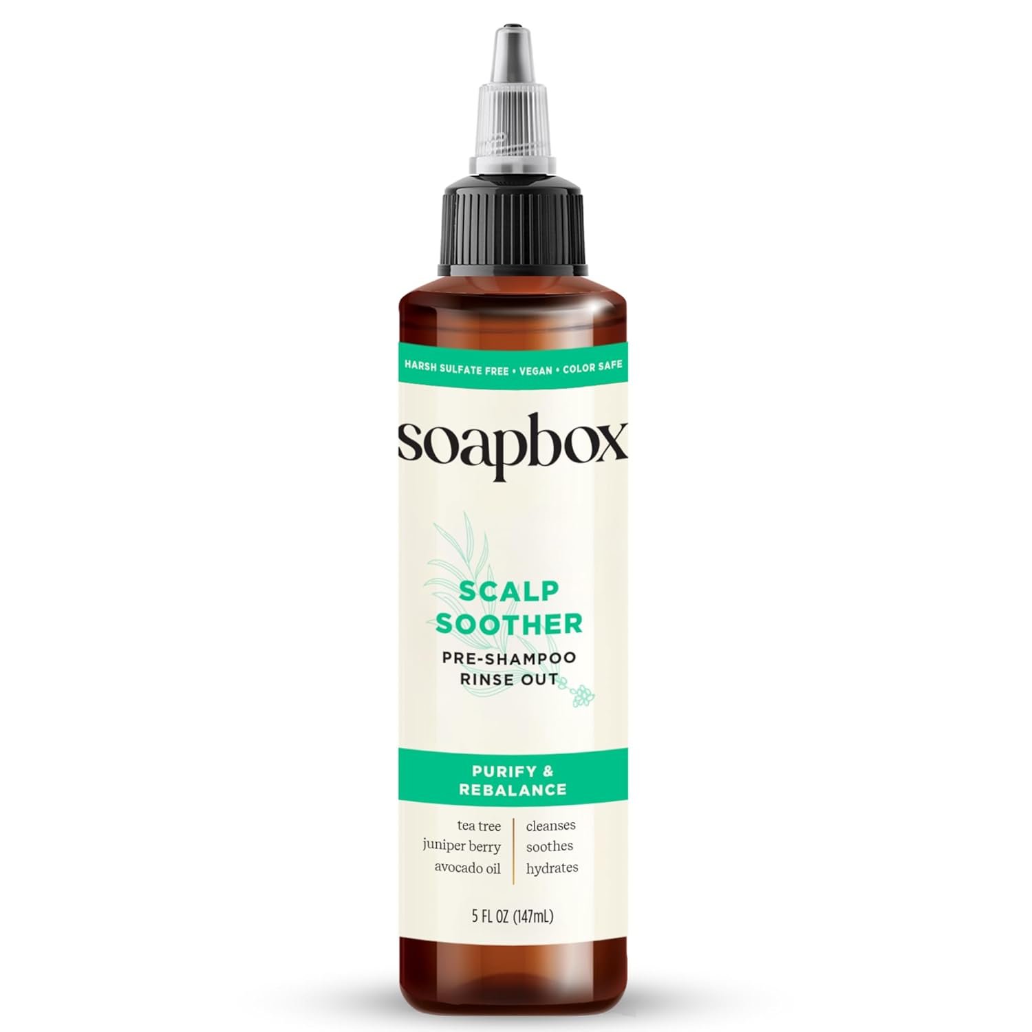 Soapbox Scalp Soother, Pre Shampoo Treatment for Itchy, Dry Scalp – Leaves Scalp Soothed, Hydrated & Balanced – Lightweight Scalp Oil Treatment with Tea Tree Oil & Hyaluronic Acid – 5 oz