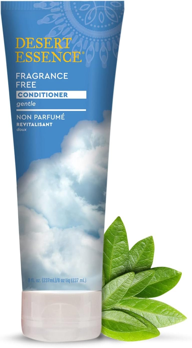 Desert Essence Fragrance Free Conditioner – Gentle, Paraben, Gluten & Cruelty-Free – Smooths & Softens Hair – No Oil Residue – For All Hair Types – 8 fl oz | B0017QSW92