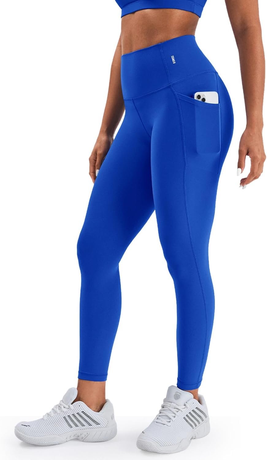 K-Swiss Leggings for Women – Soft Stretchy High Waist 25″ with Pockets Lounge Yoga Pants Workout Athletic Casual