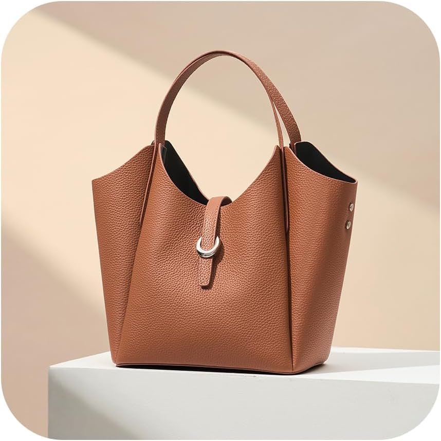 CHUNLI Designer Genuine Leather Purses – Elegant Satchel Tote Bags for Women – Crossbody Handbags with Adjustable Strap