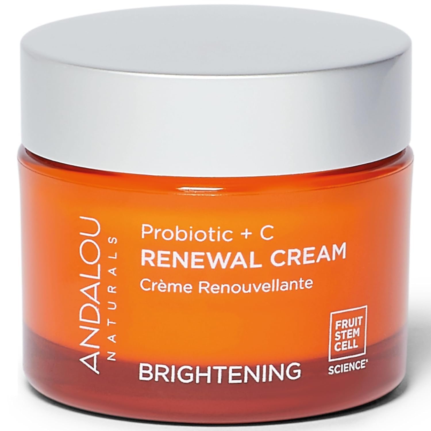 Andalou Naturals Probiotic + Vitamin C Renewal Cream – Complexion Enhancing Hydrating Face Moisturizer – Helps Promote Firmer Skin & More Even Tone – Lightweight, Non-Greasy Formula – 1.7 Oz