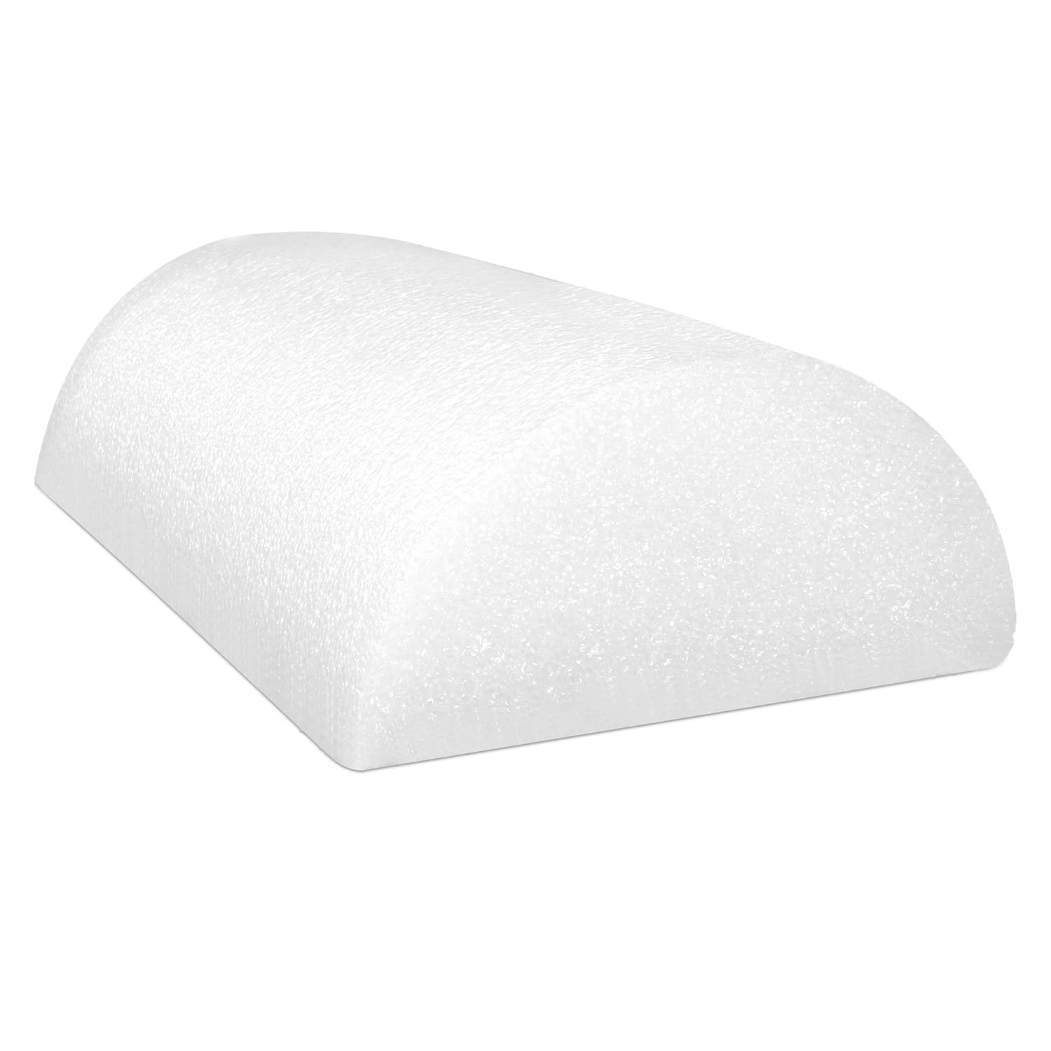 Cando-30-2341 Full-Skin PE Foam Roller For Muscle Restoration, Massage Therapy, Sport Recovery, And Physical Therapy. White, 6″ x 12″, Half-Round