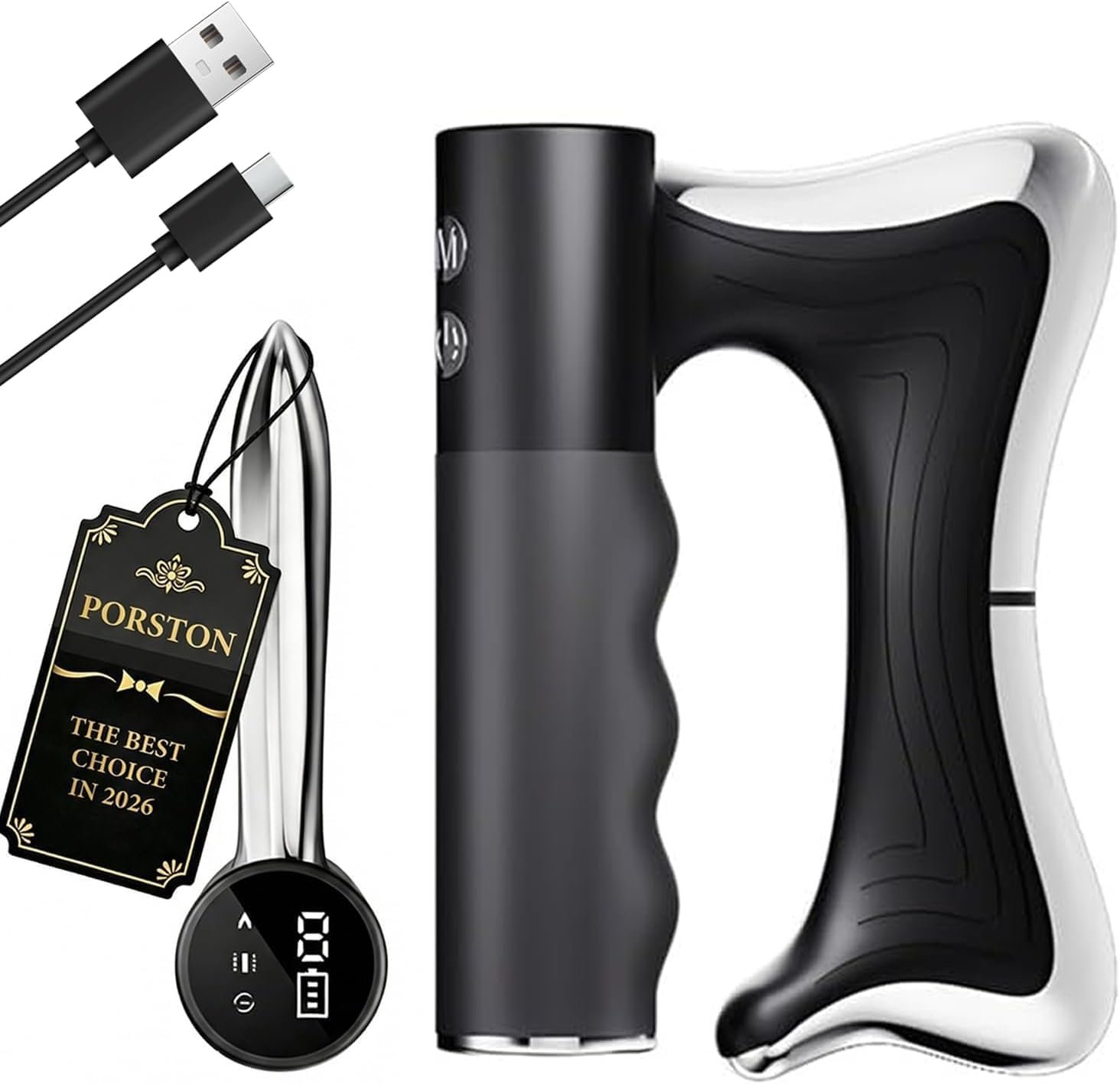 Full Body Contour Device with Heat & EMS,2026 New Electric Muscle Scraper Tool,Fascia Knife for Muscle Relaxation & Deep Tissue with LED Display for Whole Body Arm Waist Leg Care