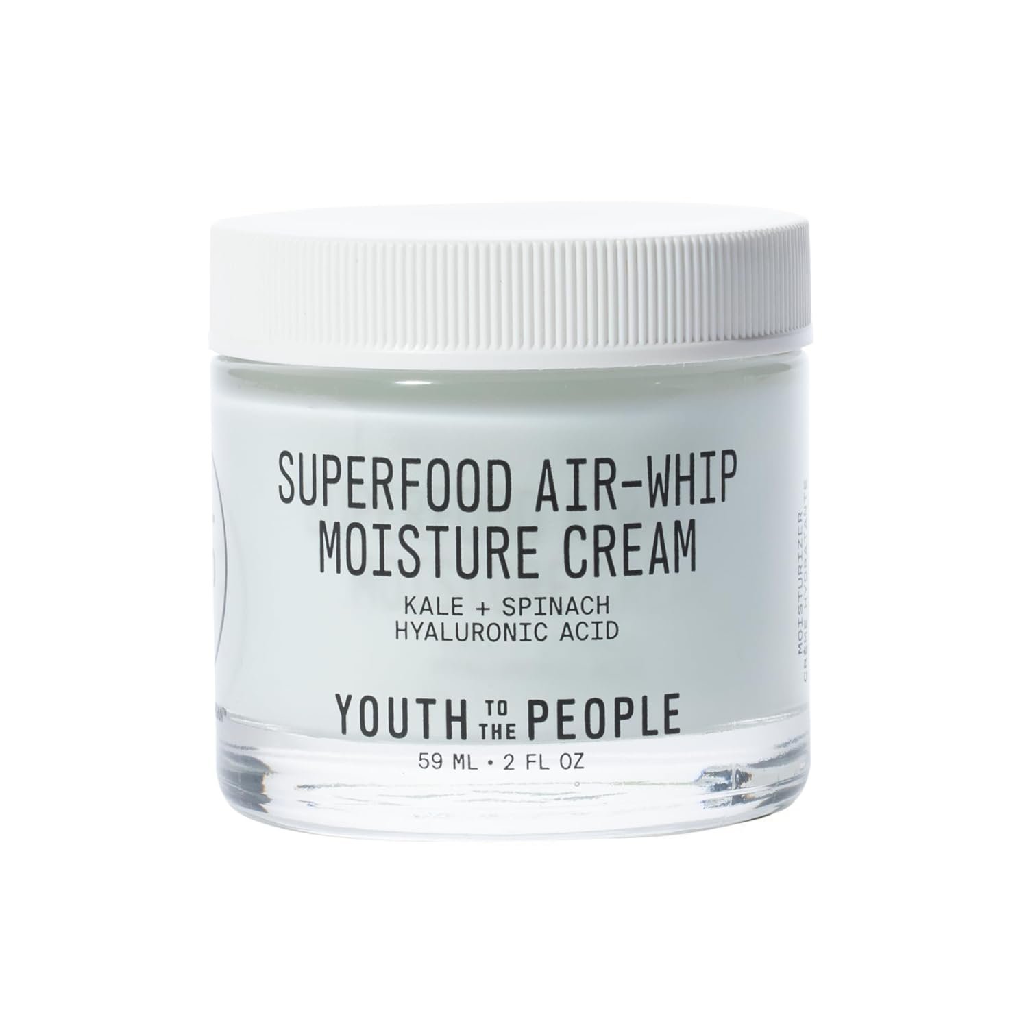 Youth To The People Superfood Air-Whip Moisture Cream – Kale + Green Tea Hyaluronic Acid Face Moisturizer, 48-HR Hydration with Dewy Glow, Non-Greasy Lightweight Gel, Makeup Primer, Non-comedogenic