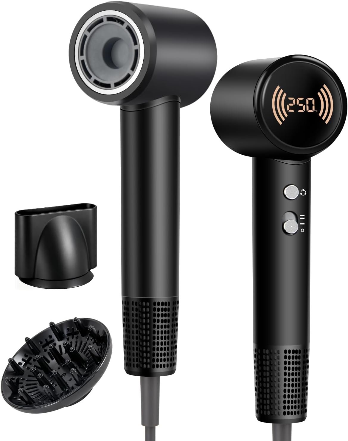 Hair Dryer, 160000 RPM High-Speed Blow Dryer with Diffuser & Nozzle, 500M Ionic Hair Dryers for Women, Professional Hairdryer for Fast Drying, Quiet Portable Travel Hair Dryer, Home & Salon Use