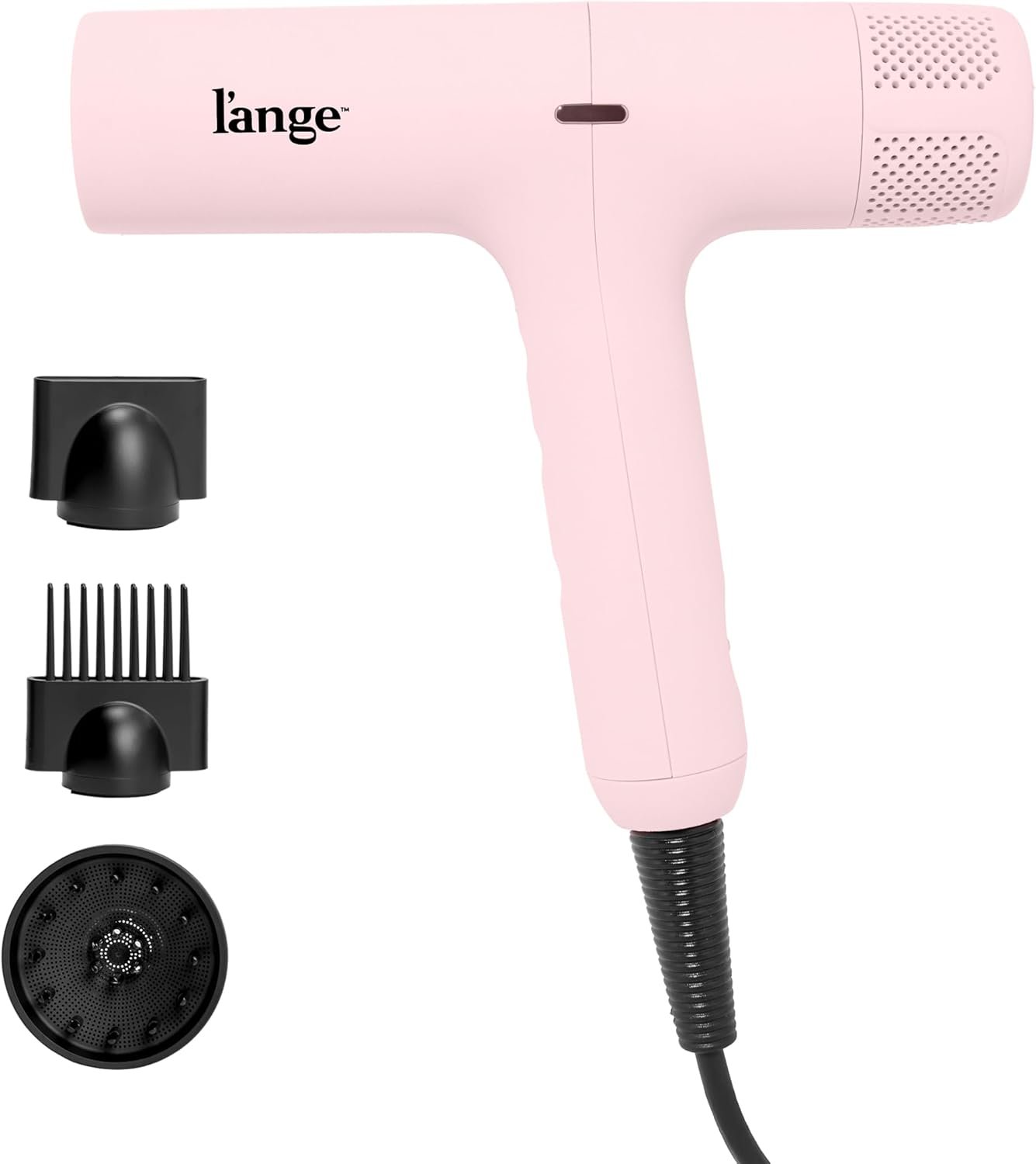 L’ANGE HAIR HauteAir Digital Professional Hair Dryer | LED Display for Precision Heat Control | Fast-Dry Brushless Motor with Cool Shot | Negative Ion Technology | Lightweight & Self-Cleaning (Blush)