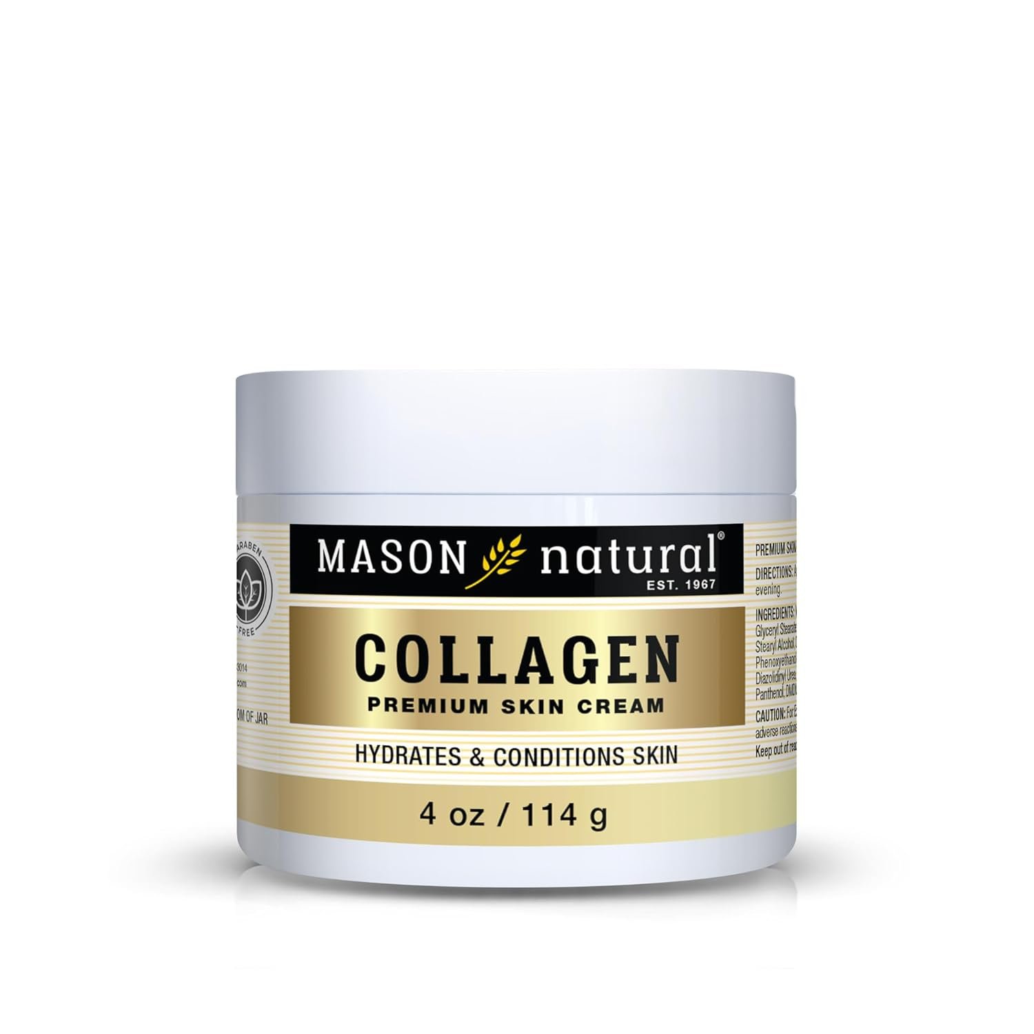 MASON NATURAL Collagen Premium Skin Cream, Women’s Anti,Aging Face & Body Daily Moisturizer for Hydration & Firmness, Pear Scent, 4 oz