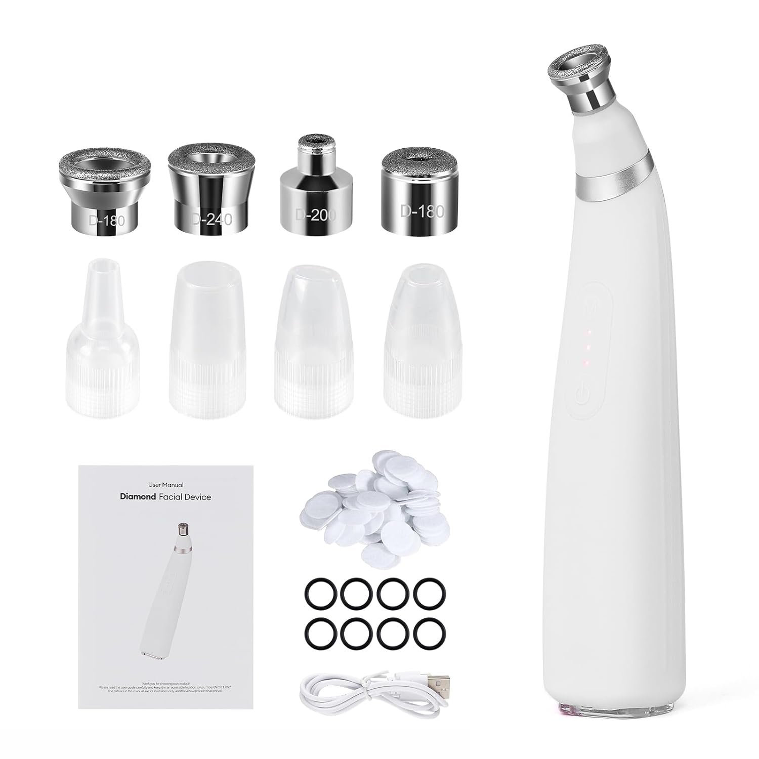Diamond Microdermabrasion Machine, 3 Modes Diamond Microdermabrasion Dermabrasion Machine for Blackhead Removal, Professional Portable Home Travel Microdermabrasion Device