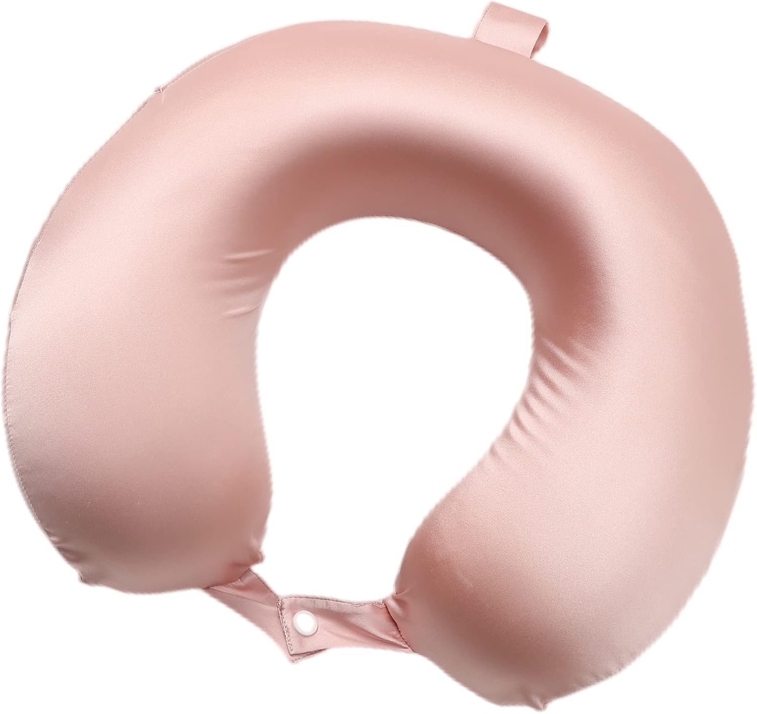[Upgraded Softness] 100% Mulberry Silk Neck Pillow for Travel 22 Momme Real Silk Travel Pillow for Pain Relief Sleeping, Organic Silk Airplane Pillow, Anti Wrinkle Travel Pillow Made in USA (Pink)
