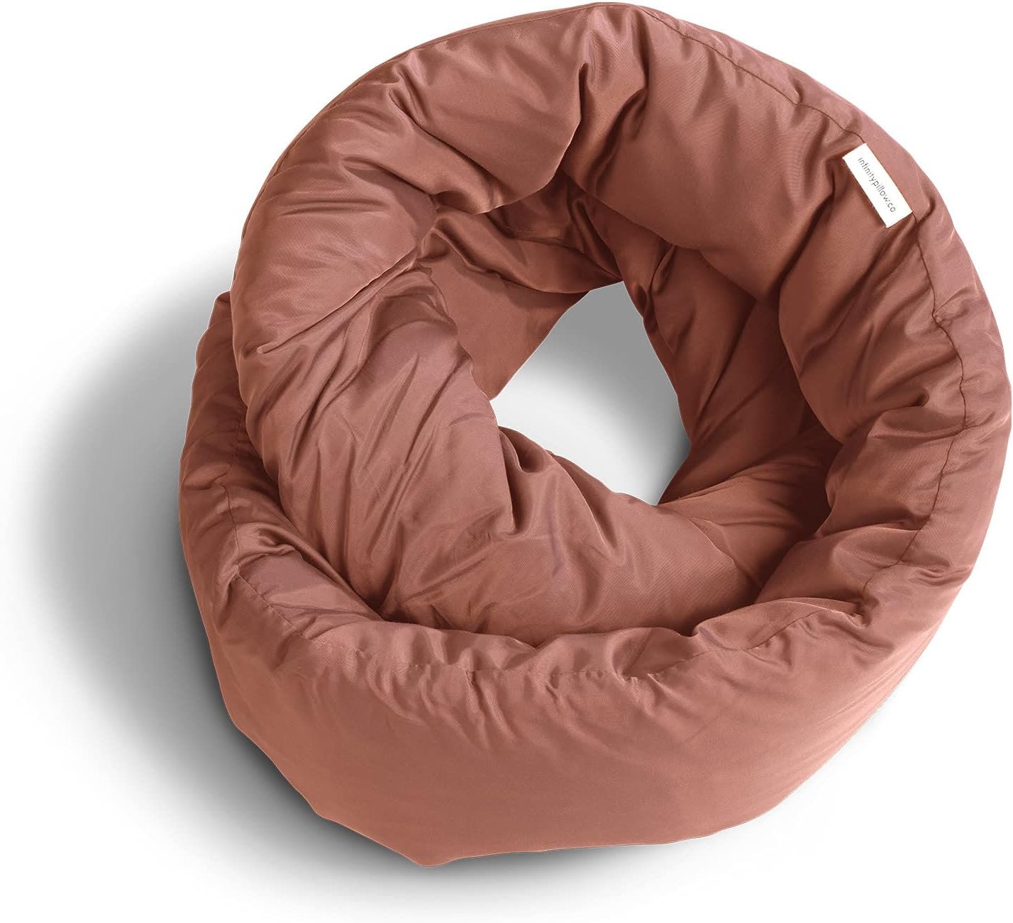 Huzi Infinity Pillow – Home Travel Soft Neck Scarf Support Sleep (Terracotta)