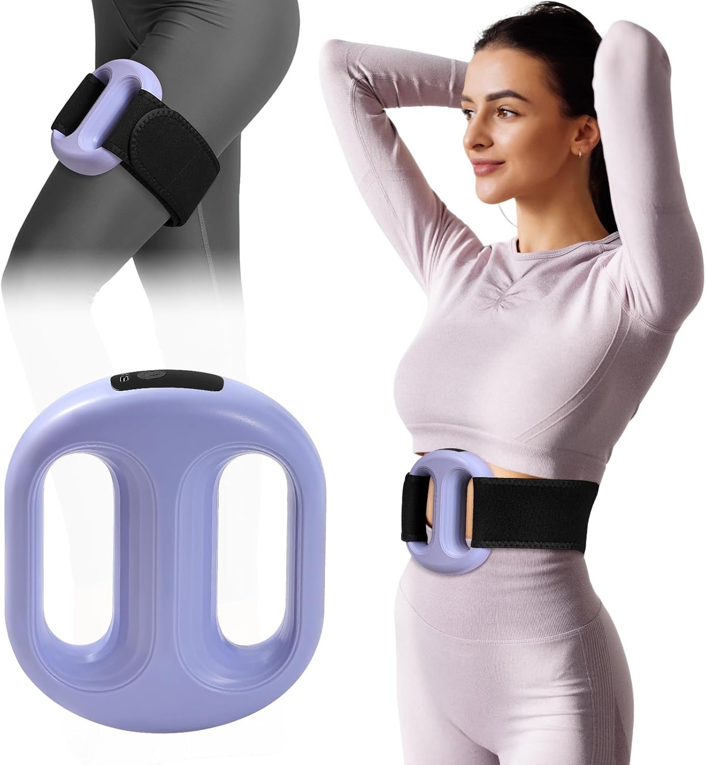 Vibration Plate with Extended Battery, Portable Cordless Massager for Weight Loss & Lymphatic Drainage, Full Body Fascia Ring with Belt – Gift for Women