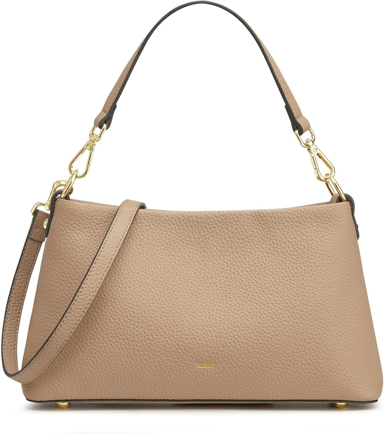 Kattee Genuine Leather Crossbody Bags for Women 2026 Trendy, Small Tote Purses Shoulder Handbags with 2 Removable Straps