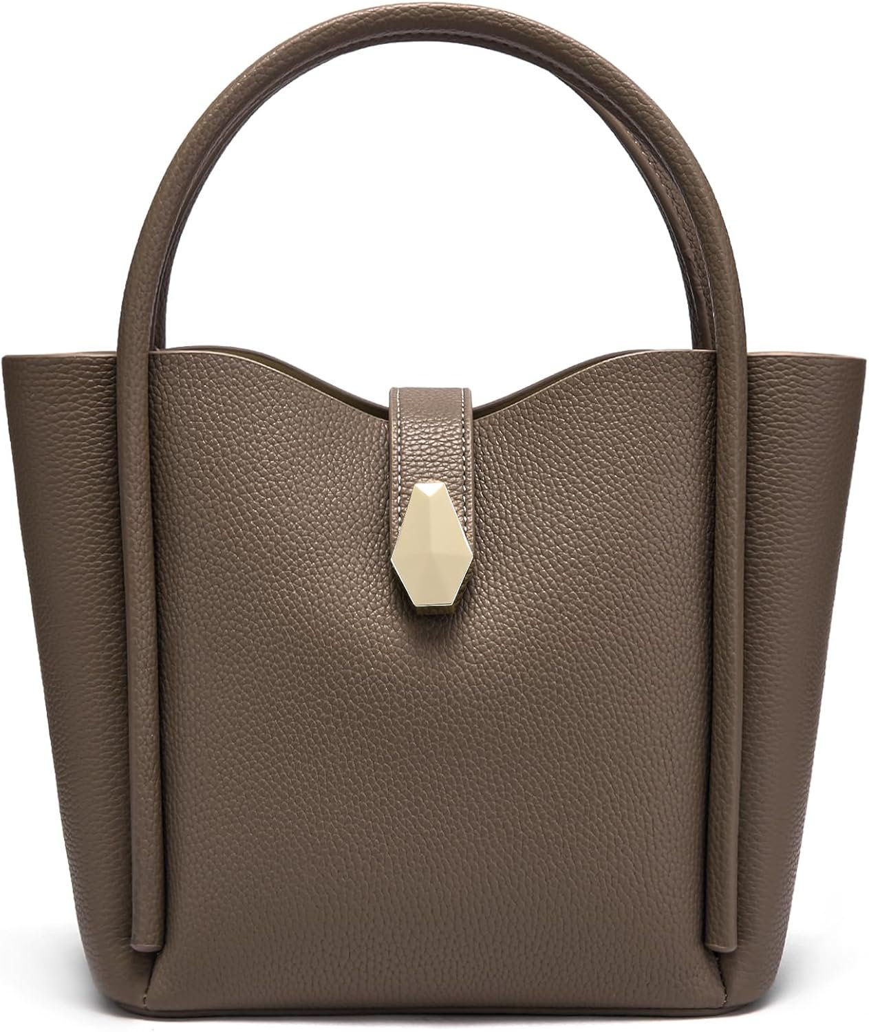 hedexe Leather Bucket Bags for Women: Designer Genuine Leather Tote Shoulder Purse – Fashion Ladies Satchel Handbag | Water-resistant