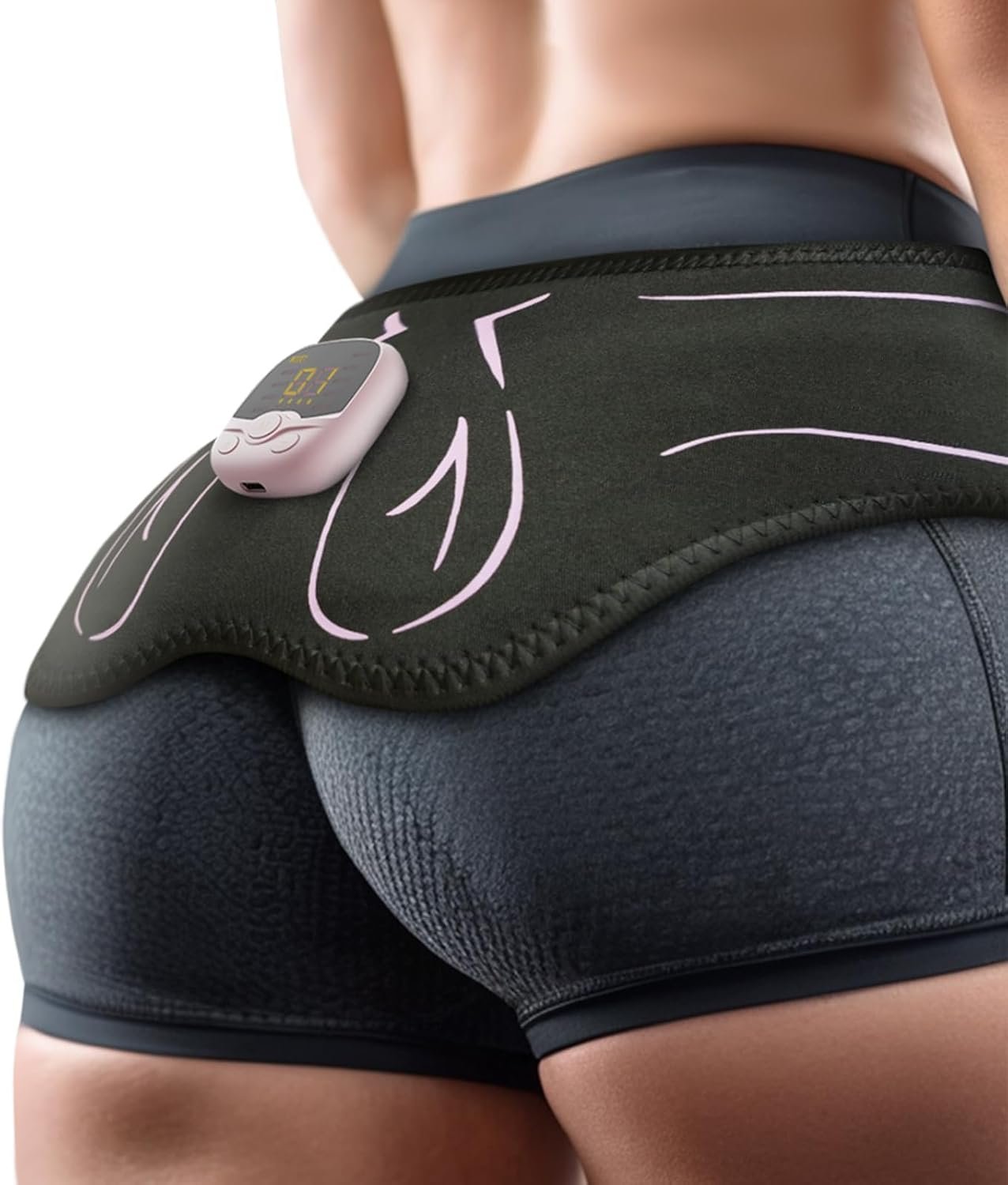 EM25-glute Toning Device, Hip Trainer with 10 Modes & 30 Intensity Levels, Smart Glute Muscle Toner for Muscle Activation and Fitness Hip Training, Workout Equipment for Home, Gym & Office