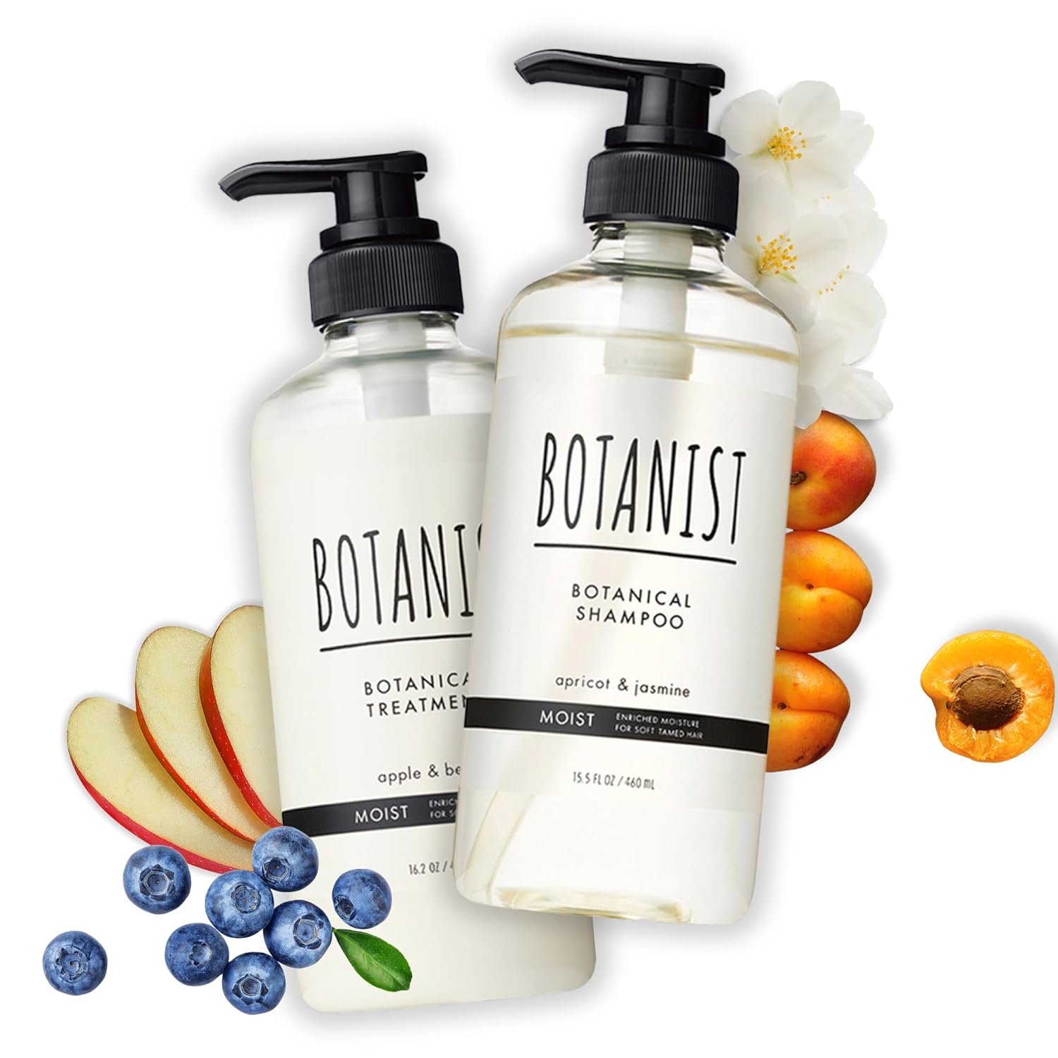 BOTANIST Keratin Shampoo and Conditioner Set for Women, Men, Argan Oil Shampoo & Conditioner for Frizzy Hair, Japanese Natural & Organic Sulfate Free Shampoo & Conditioner for Dry Hair 31.7Fl Oz MOIST