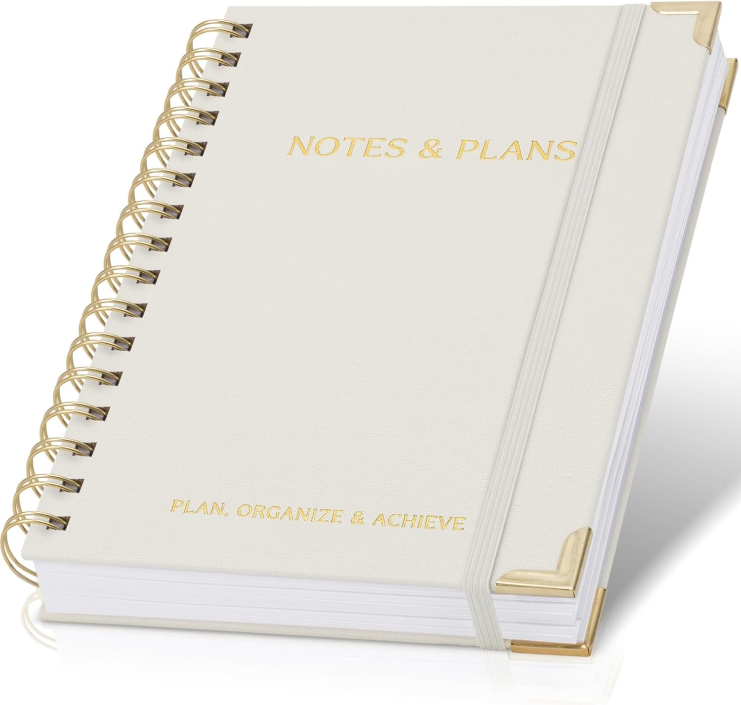 ZICOTO Aesthetic Daily Planner And Notebook With Hourly Schedule – Beautiful Spiral To do List Notepad For Work/Home to Organize Tasks And Appointments – Stylish School/Office Supplies Book For Women