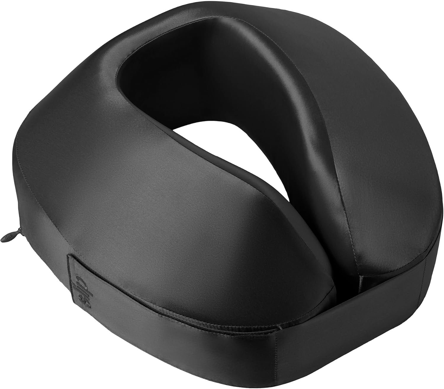 SLIP Jet Setter Travel Pillow – Black | Pure 100% Mulberry Silk | Soft & Comfortable, Ultra Soft & Comfortable – Travel Neck Pillow