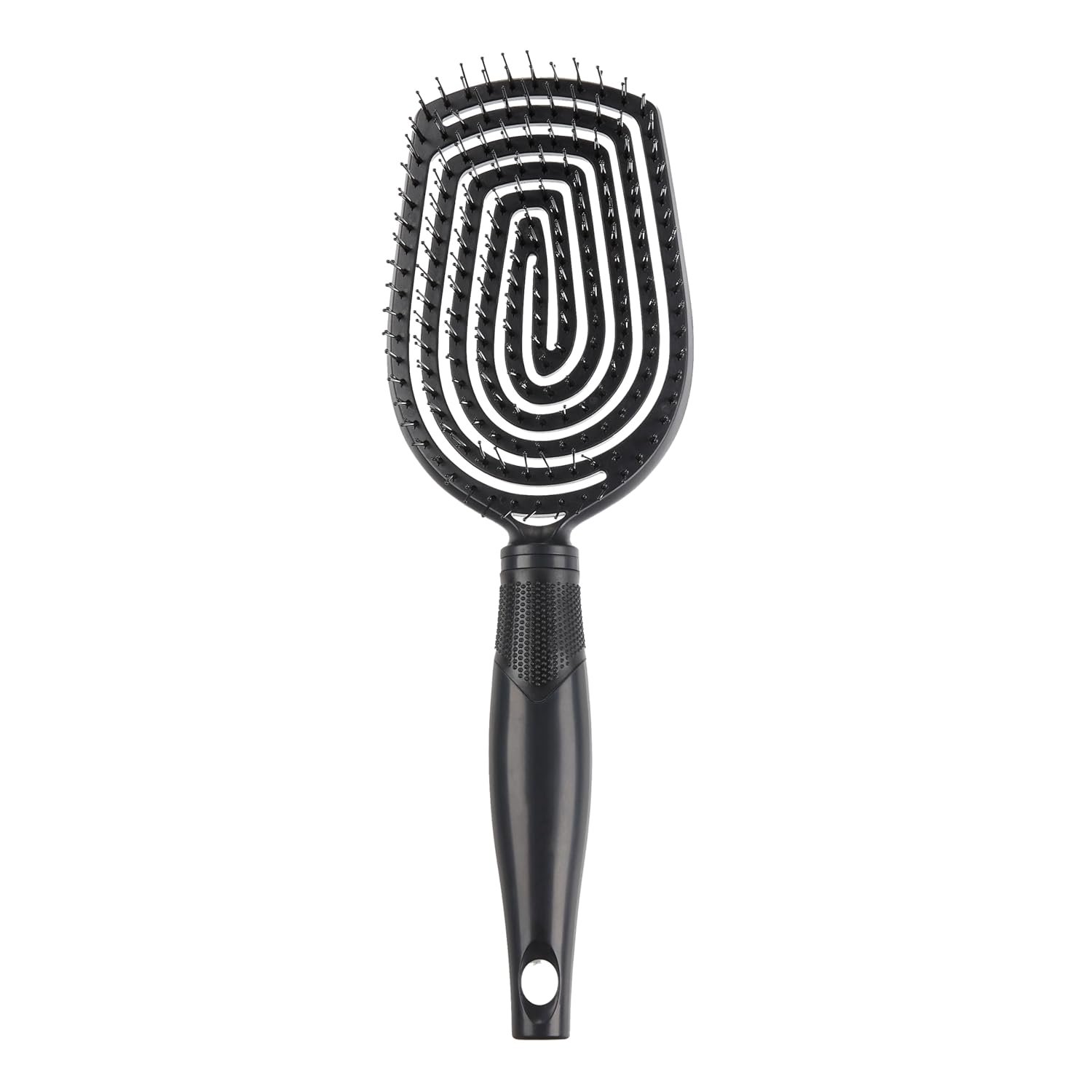 Conair Scalp Care Detangling hairbrush – Curly Hair Brush – Scalp Massager – hairbrushes for women & men – detangler for all lengths and types – can use wet or dry – Black Onyx