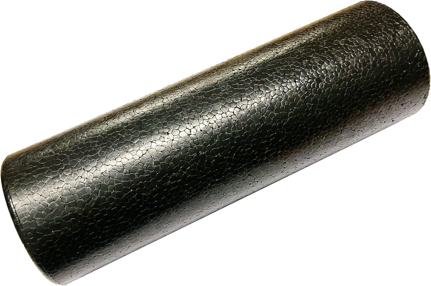 Travel Size Back Roller, High Density Foam Roller for Back Stretching, Physical Therapy, Yoga, Pilates, Post Workout Muscle Recuperation, 12″ X 4″ Round (Black)
