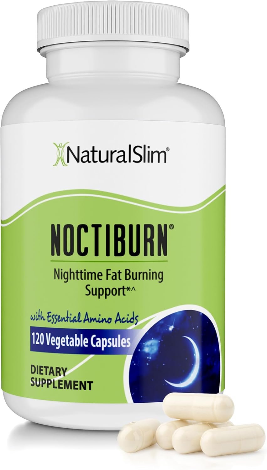NaturalSlim NoctiBurn, Nighttime Metabolic Support with Essential Amino Acids L-Arginine & L-Lysine, Amino Acids Supplement Designed for Nighttime Body Goals, 120 Capsules (1 Pack (120 Capsules).)