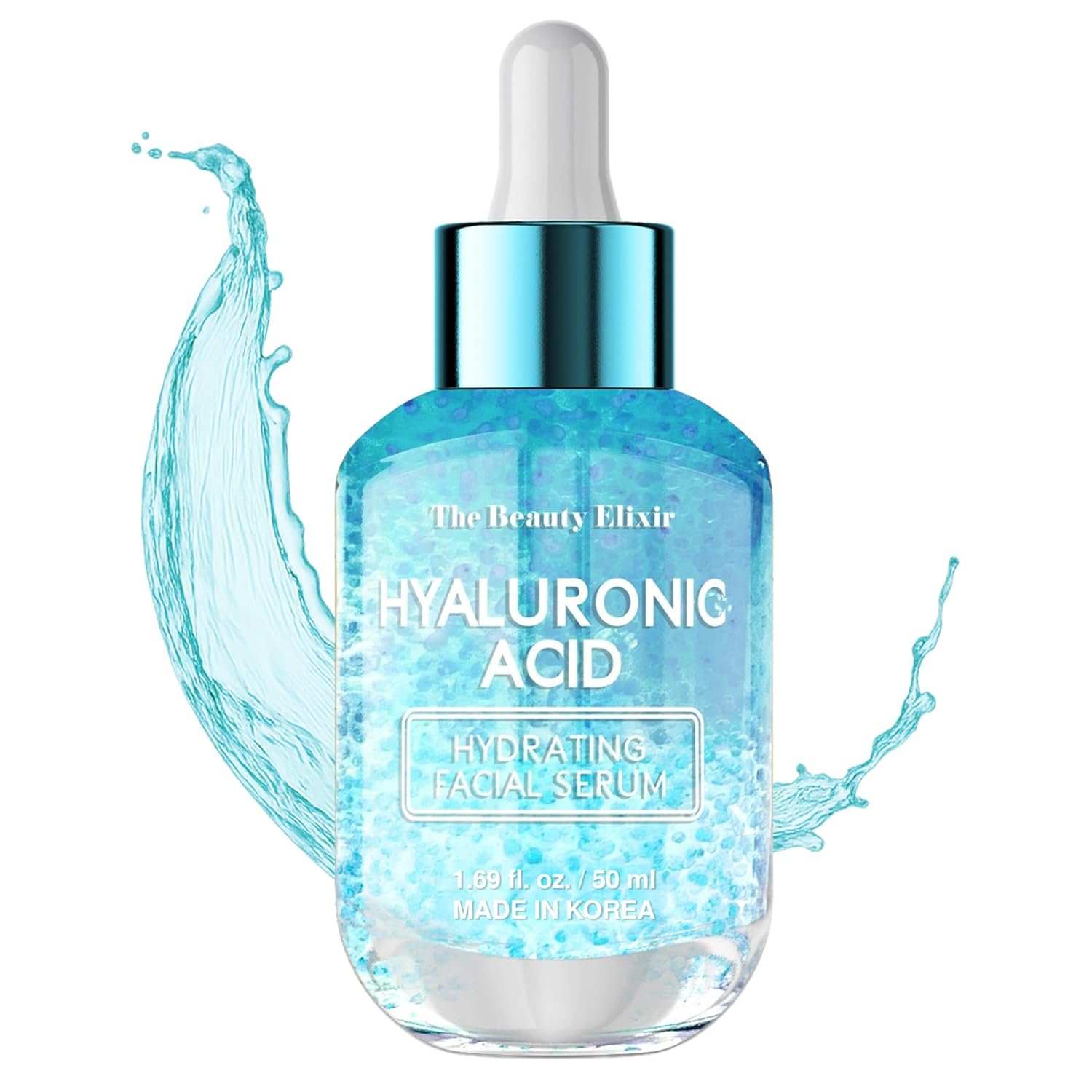The Beauty Elixir Hyaluronic Acid Serum For Face – Ultra Hydrating, Restores, Smooths & Reduces Wrinkles – Dermatologist Tested, Natural Ingredients, Clean Beauty – Korean Skin Care – 1.69 Fl. Oz