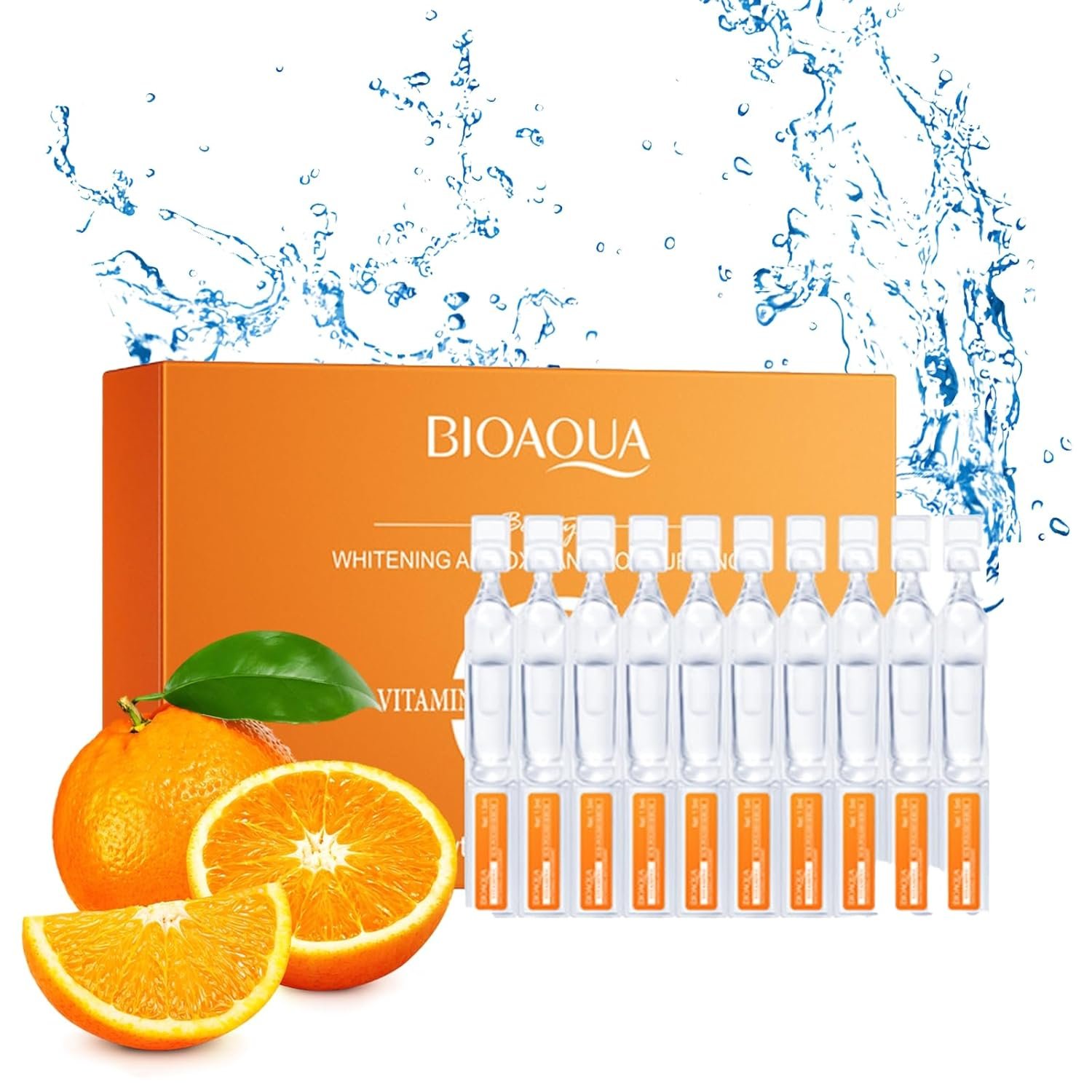 Vitamin C Serum for Face with Hyaluronic Acid – 1.5ml x 30PCS, Brightening Hydrating Facial Serum, Travel Size Skincare for Glowing Skin(1.52 Fl Oz (Pack of 1))