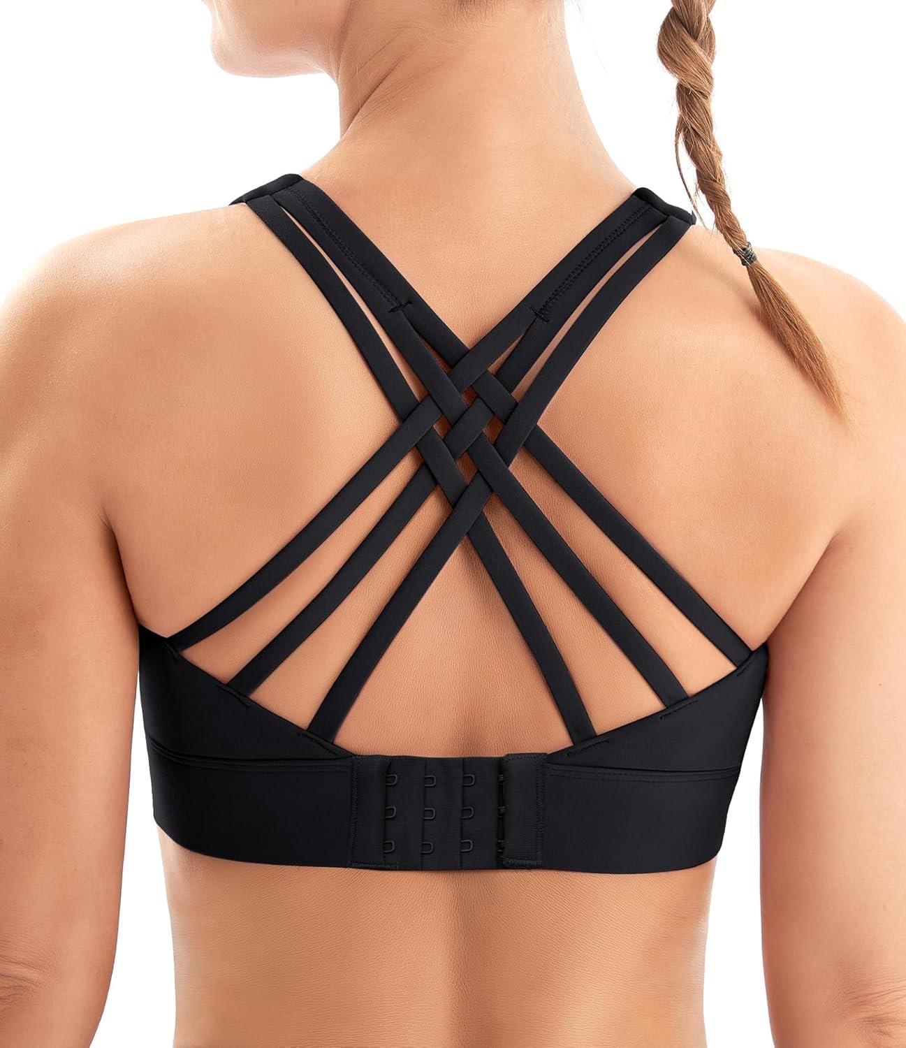IUGA Sports Bras for Women High Support Large Bust High Impact Womens Sports Bras Strappy Padded Sports Bra