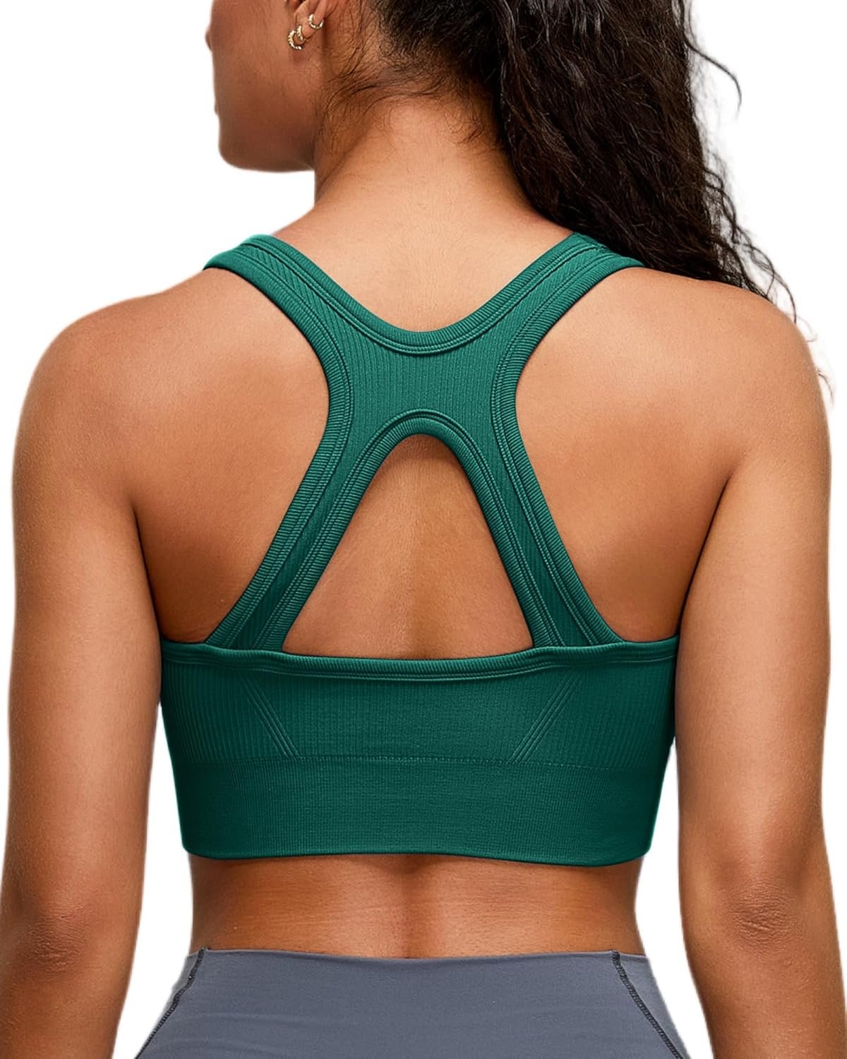 Sports Bras for Women High Support, Racerback Padded High Impact Sports Bra Seamless Running Bra