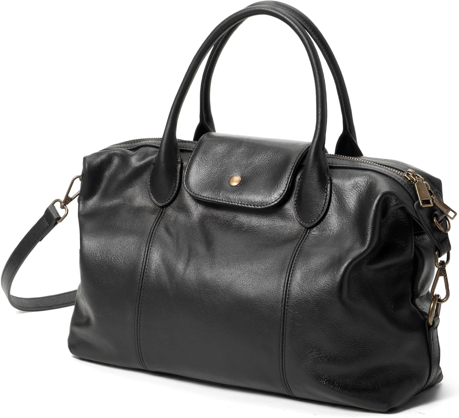 befen Vintage Genuine Leather Satchel Tote Bag for Women, Top Handle Handbags Leather Purse, Large Shoulder Crossbody Bags