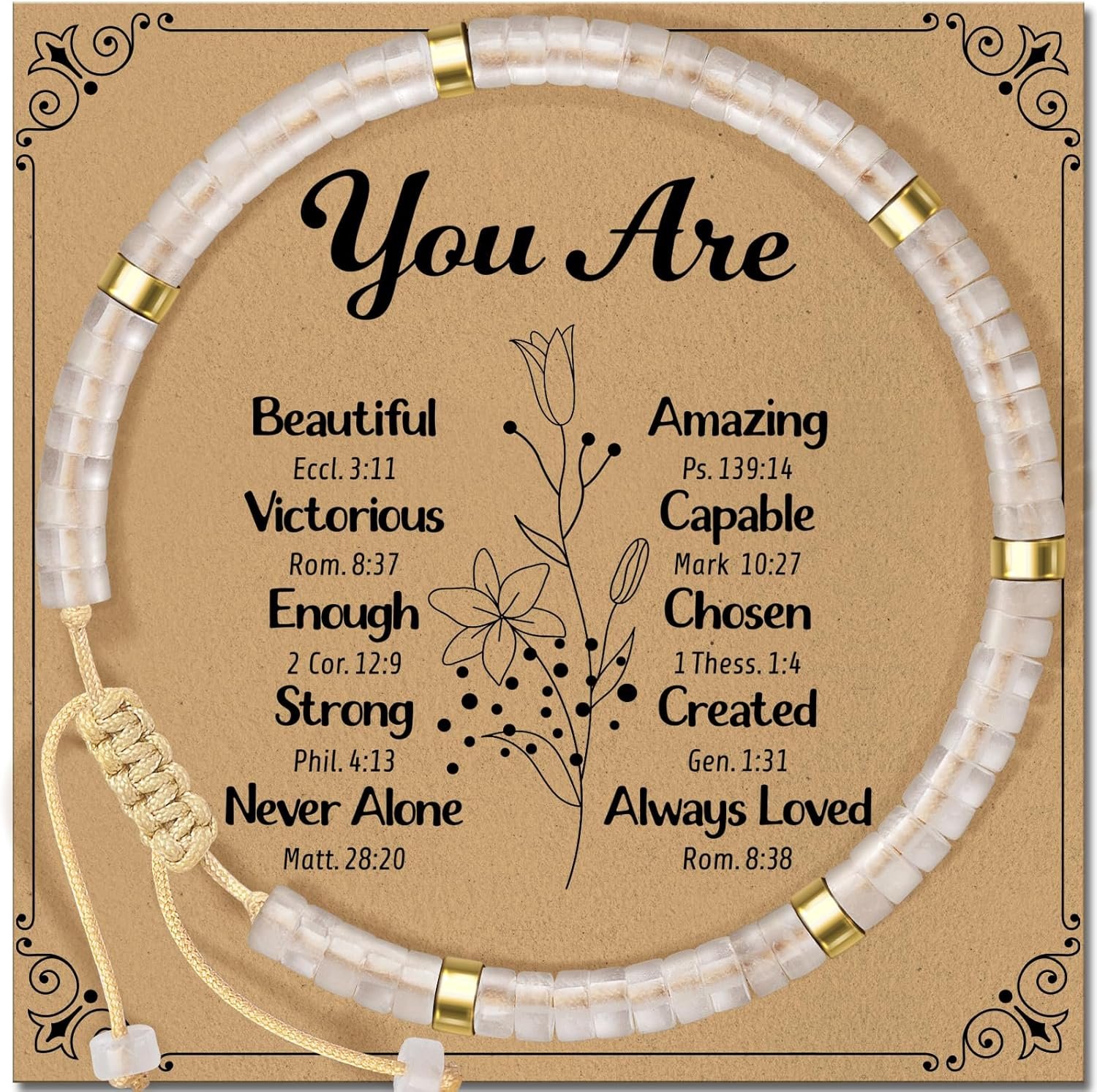 Inspirational Gifts Bracelets for Women: Mothers Day Birthday Gifts for Mom Women Friends Sister – Healing Natural Stone Beads Bracelets Thinking of you Get Well Soon Gift for Women