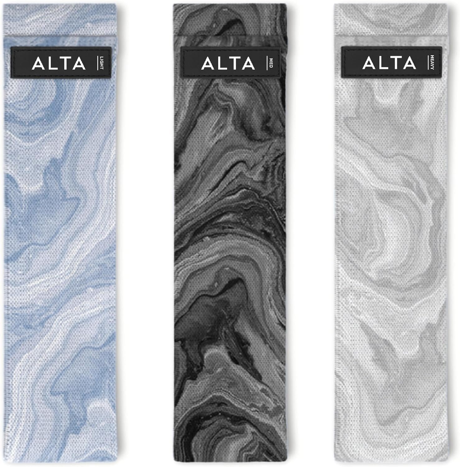 ALTA Booty Bands for Women – Premium Non-Slip Fabric Resistance Bands for Working Out – Cloth Resistance Bands for Legs, Fabric Exercise Bands, Leg Bands for Working Out Women, Looped Hip Bands Set
