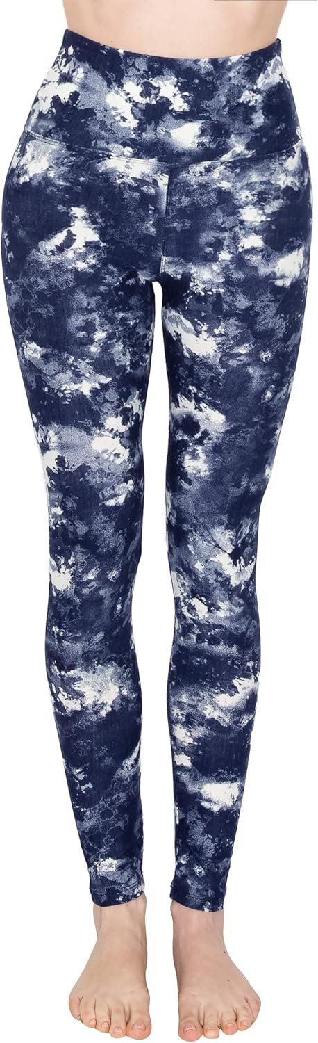 ALWAYS Women’s Print Pattern Leggings – Premium Soft Stretch Peach Skin Yoga Pants