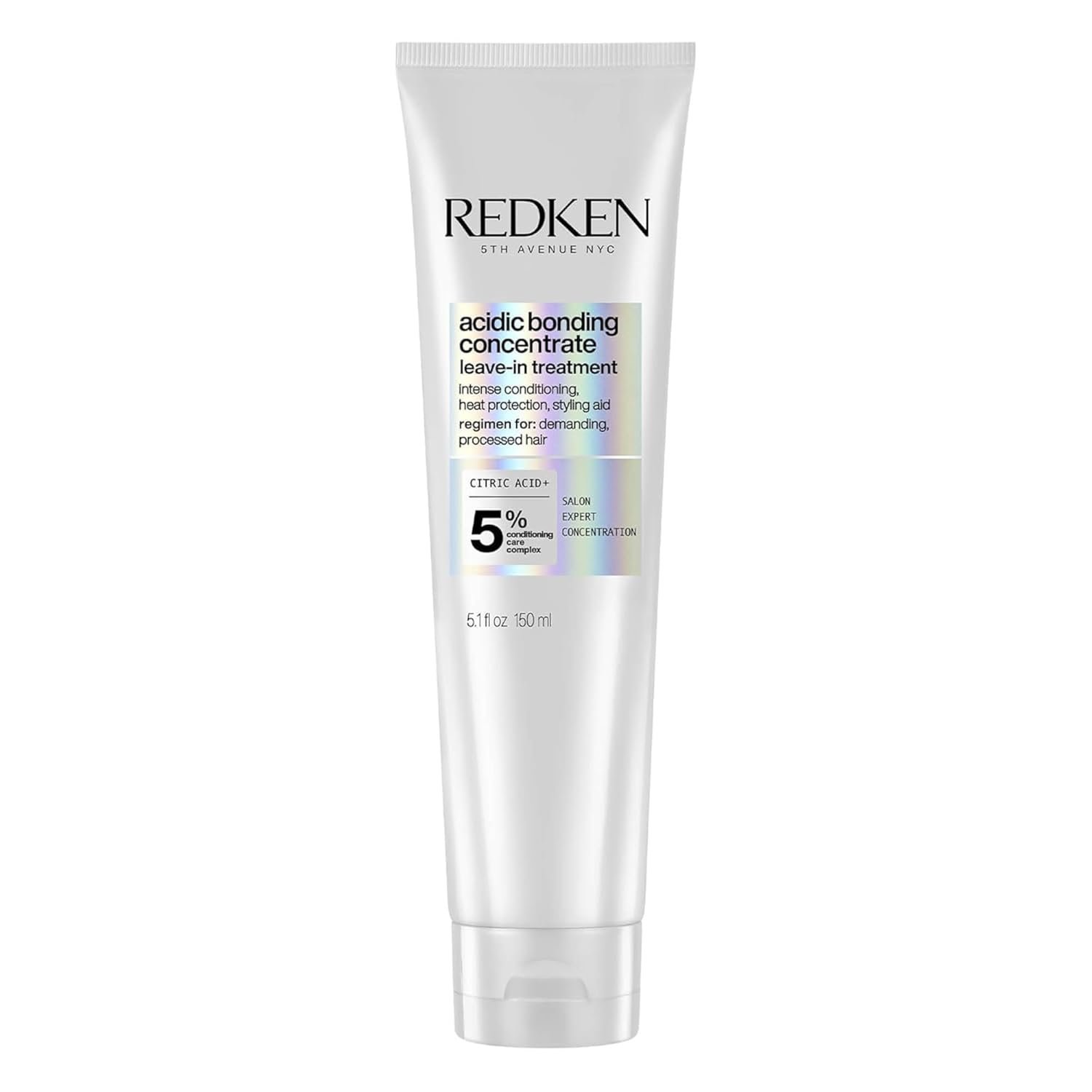 Redken Acidic Bonding Concentrate Leave In Conditioner – For Weak & Damaged Hair, Bond Building & Strengthening Hair Repair Treatment, Smooths & Provides Heat Protection
