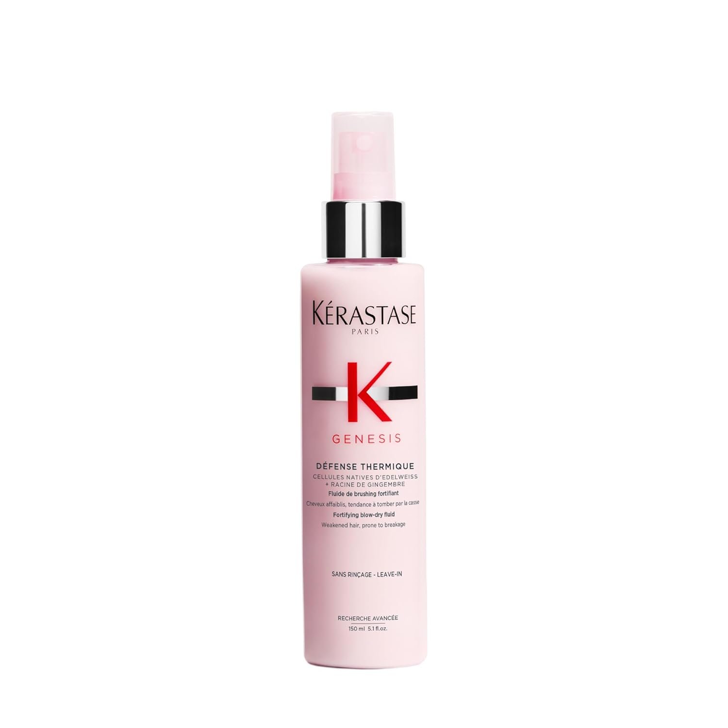Kerastase Genesis Thermique Blow Dry Primer, Heat Protectant for Weak or Damaged Hair, Anti-Breakage, Detangles and Hydrates, Strengthens & Reduces Frizz, Sulfate Free, 5.1 Fl Oz