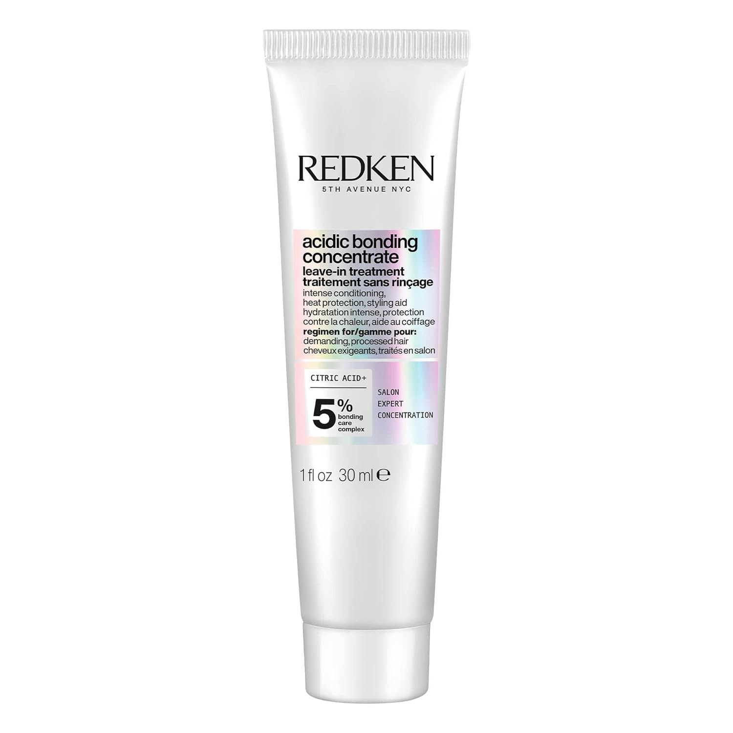 Redken Acidic Bonding Concentrate Leave In Conditioner – For Weak & Damaged Hair, Bond Building & Strengthening Hair Repair Treatment, Smooths & Provides Heat Protection