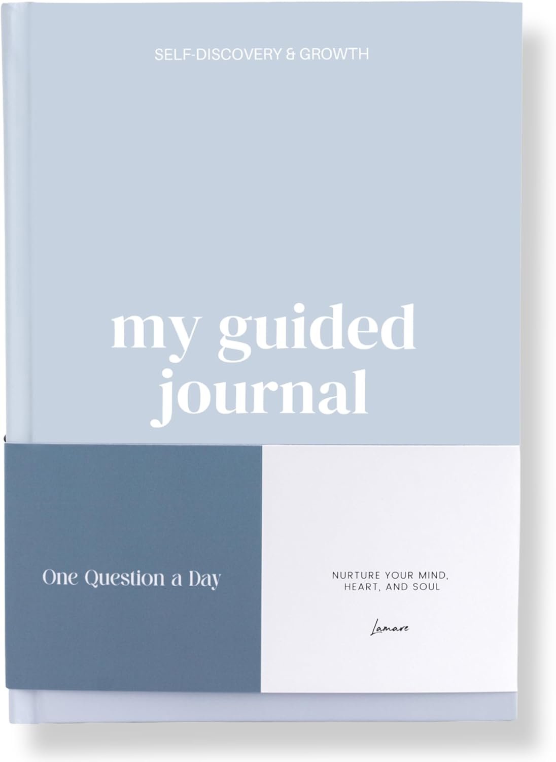 Lamare Guided Journal for Women with Prompts – One Question a Day Reflection Journal Prompts for Healing, Gratitude, and Mindfulness – Self Care Routine & Mental Health Gift – Baby Blue